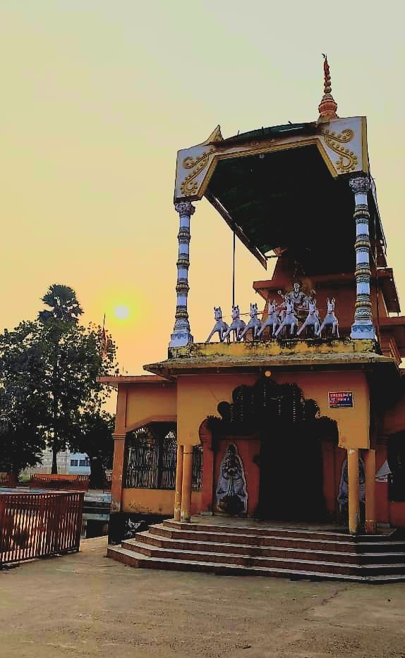 sun temple during sunset