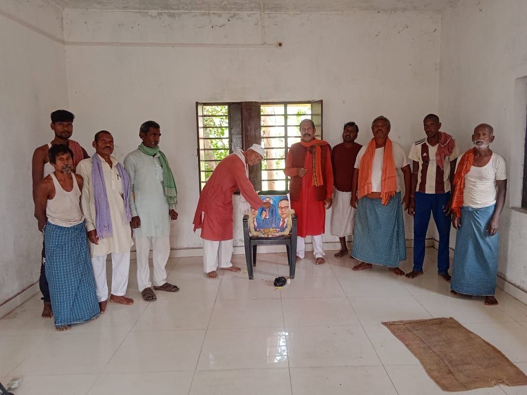 Tribute to baba saheb at nalanda district