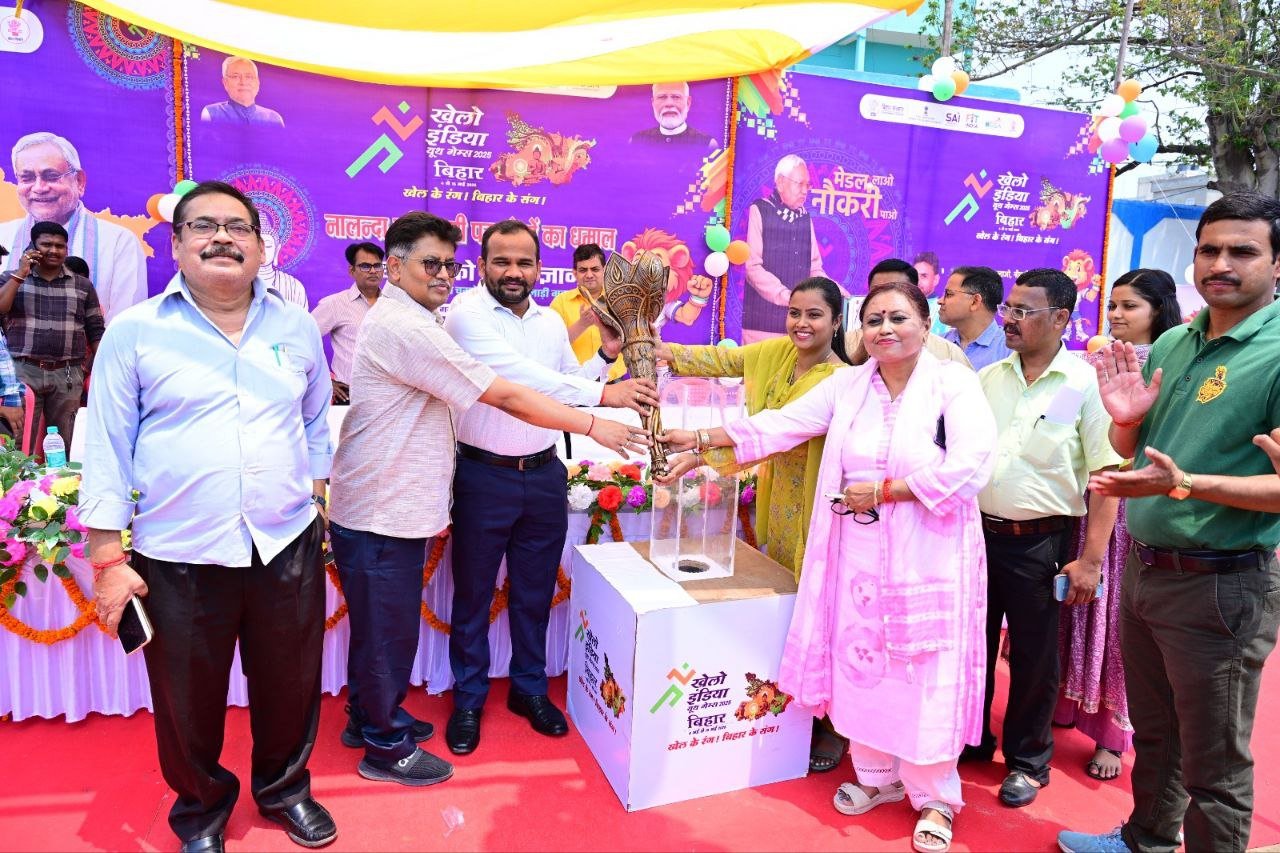 Deputy Development Commissioner and Additional Collector flagged off the torch tour for Khelo India Youth Games