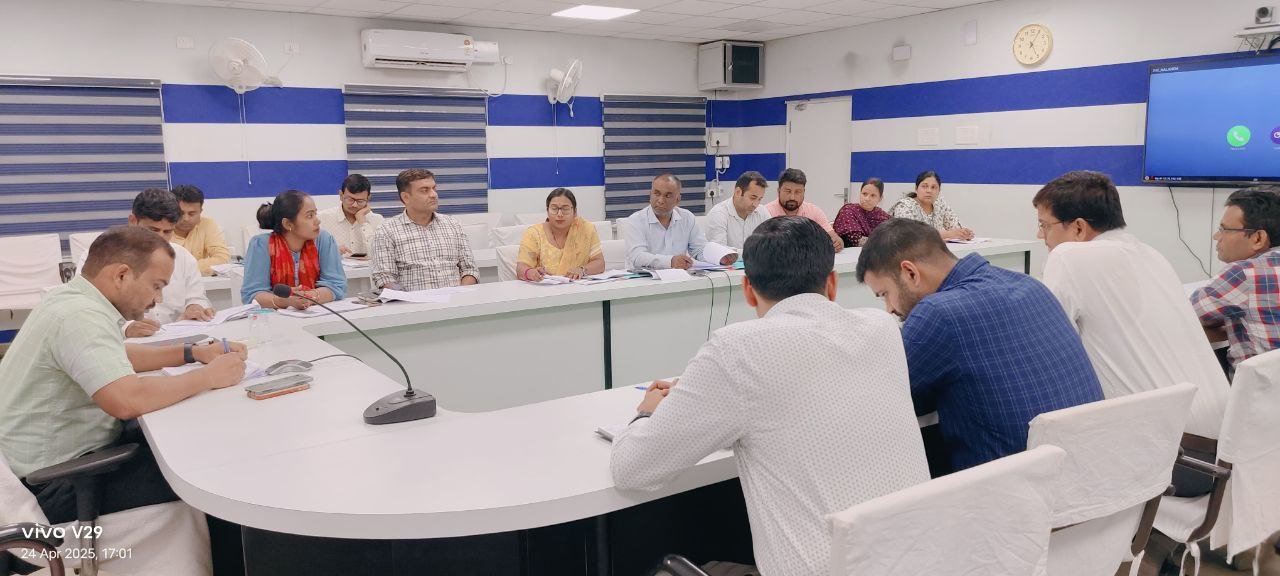 A review meeting was held on the progress of Seven Nischay Part-2 schemes under the chairmanship of DDC