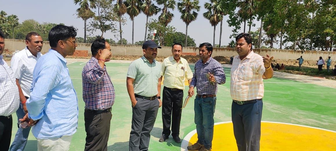 Deputy Development Commissioner inspected the sports grounds of Nagarnausa and Chandi blocks, directed to complete the incomplete works soon