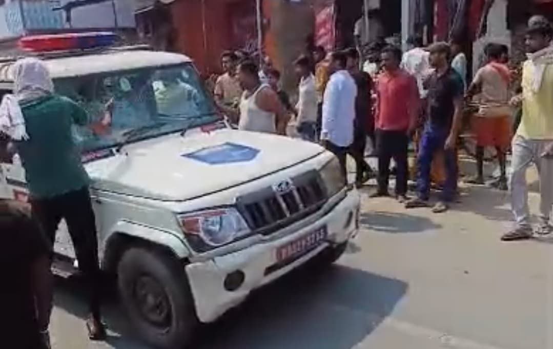 A young man died after being hit by a speeding truck, angry crowd pelted stones; police officer injured