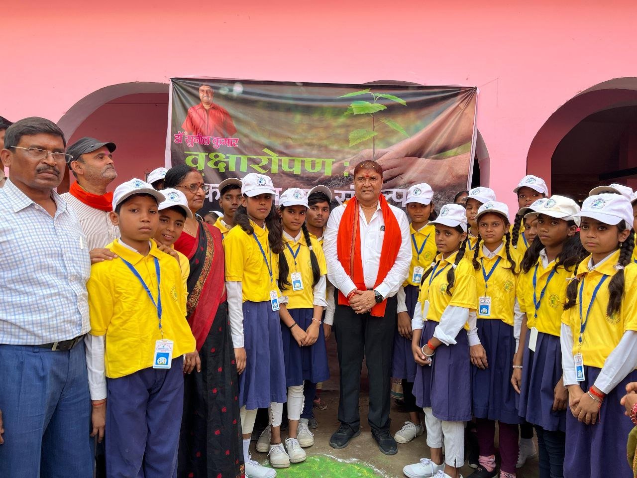 Community building was inaugurated in the Manokamna temple complex, Minister Dr. Sunil Kumar planted a tree
