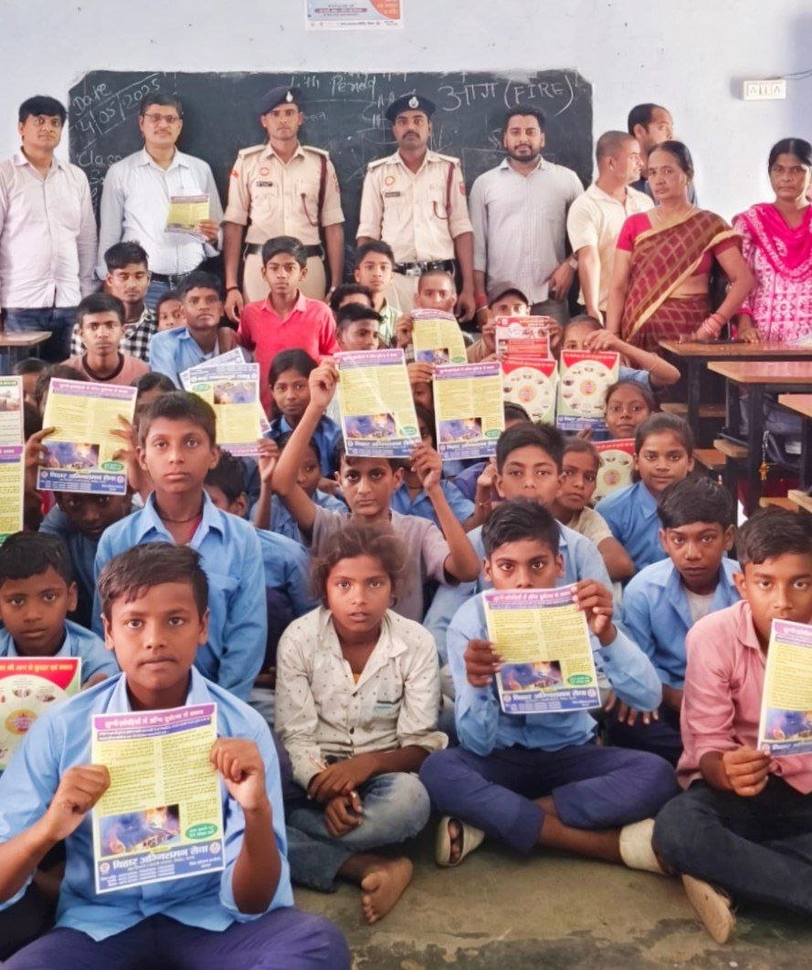 Mock drill organized in the school regarding fire safety, important tips given to students and teachers