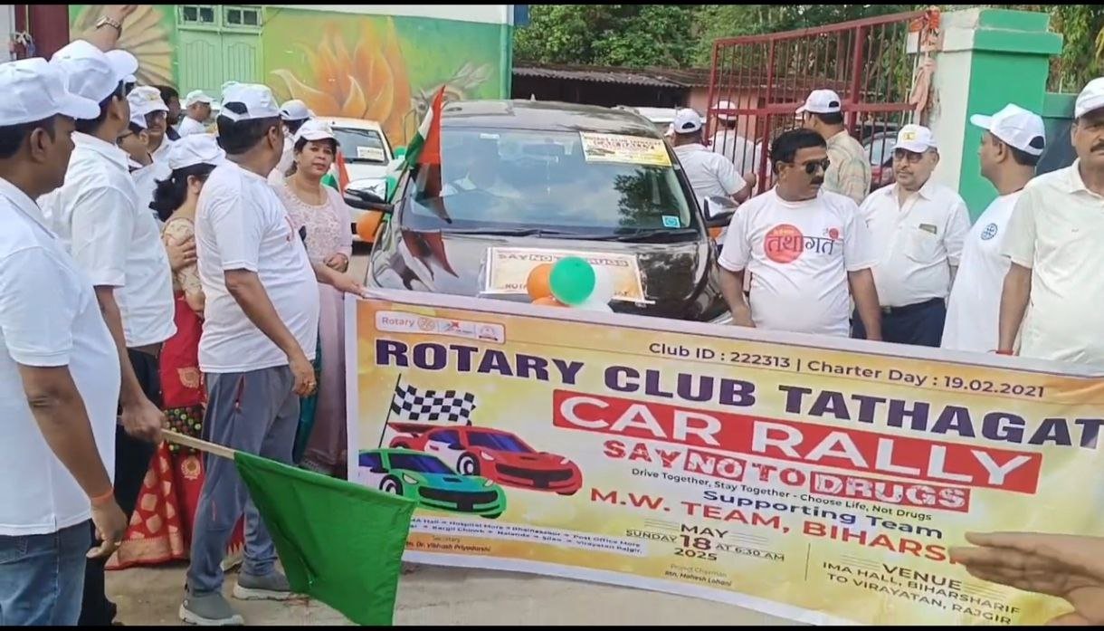 Quit addiction, save life: Rotary Club Tathagata's mega car rally for de-addiction