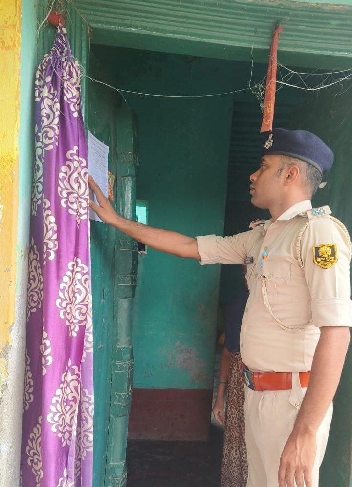 Berauti firing incident: Posters pasted at the houses of absconding accused on murder charges"