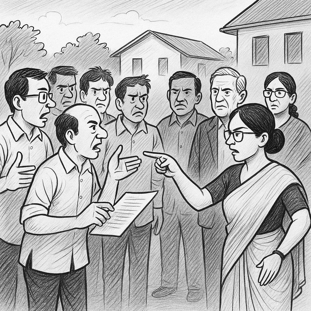 Controversy over the formation of new committee of Mahakavi Jayshankar Prasad Smriti Bhavan, local people protested
