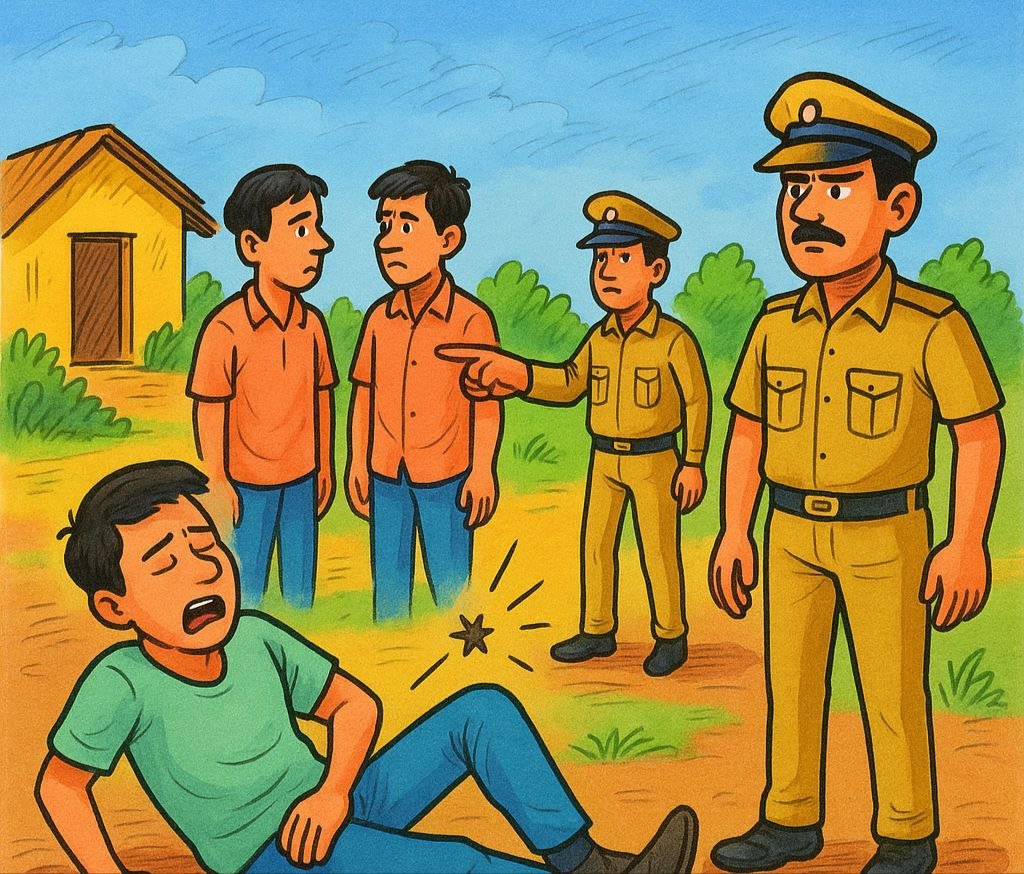 Bullet fired in Gotiya dispute in Laluadih village, one youth injured, two in custody