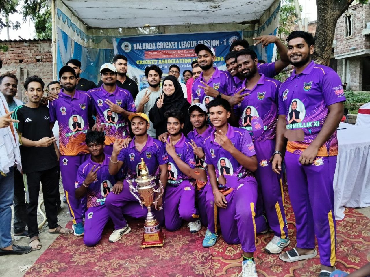 Biharsharif Knight Riders defeated Parshuray Super Kings to win the NCL-1 trophy