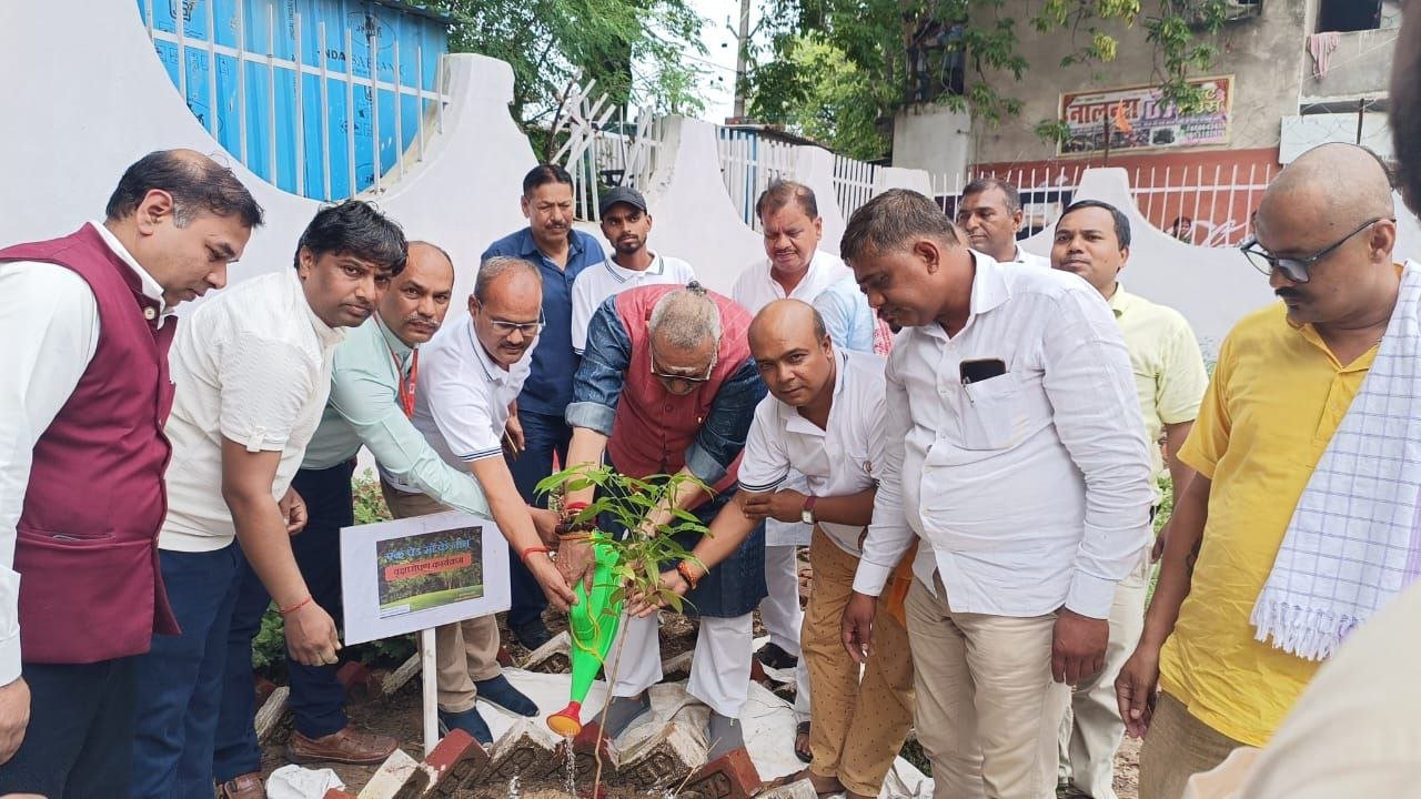 On World Yoga Day, Union Minister Giriraj Singh planted a tree under the campaign 'One tree in the name of mother'