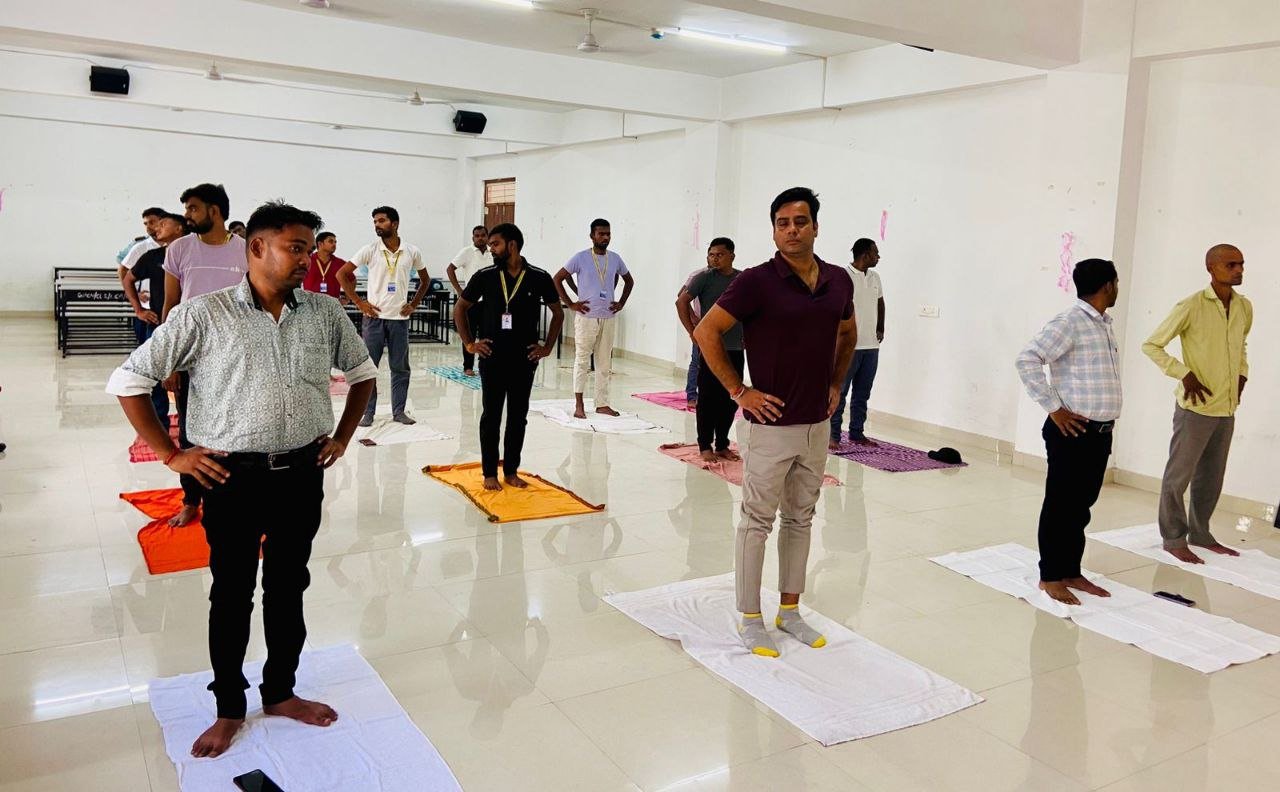 11th International Yoga Day celebrated as "Yoga Sangam" at Government Pharmacy College, Nalanda