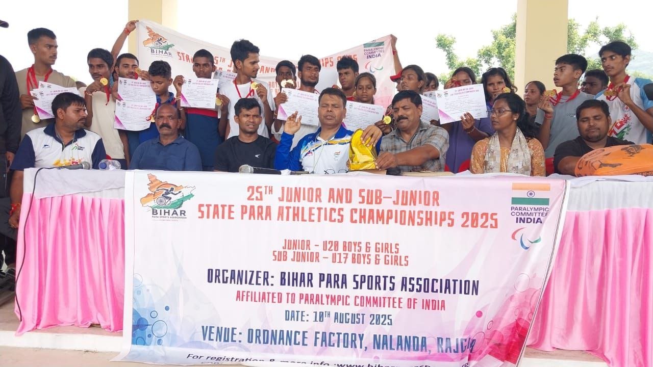 25th Junior and Sub-Junior State Para Athletics Championship concluded in Rajgir, selected players will represent the nation in Gwalior