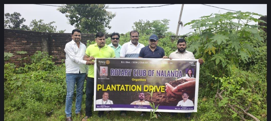 A step towards a greener tomorrow – Rotary Club Nalanda planted 100 mango saplings at two locations