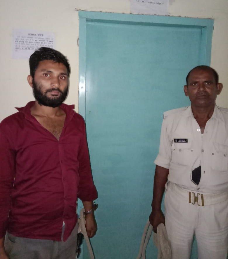 The accused surrendered at the police station during the attachment