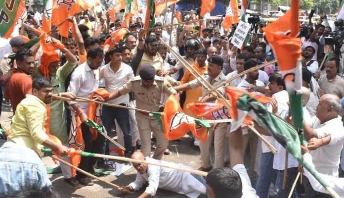 Congress leaders allege – BJP goons have shamed democracy by attacking Sadakat Ashram