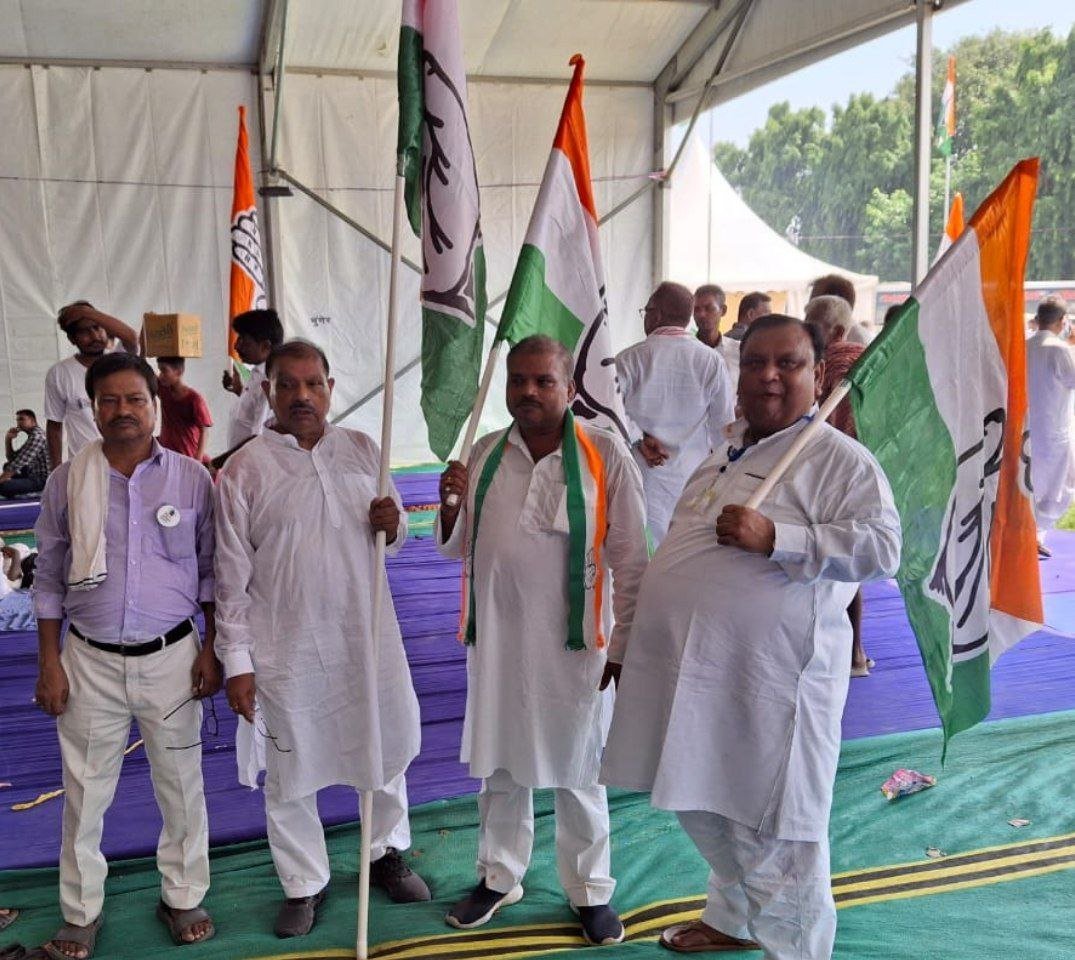 Nalanda Congress showed tremendous participation in the Voter Rights March organized in Patna under the leadership of Rahul Gandhi
