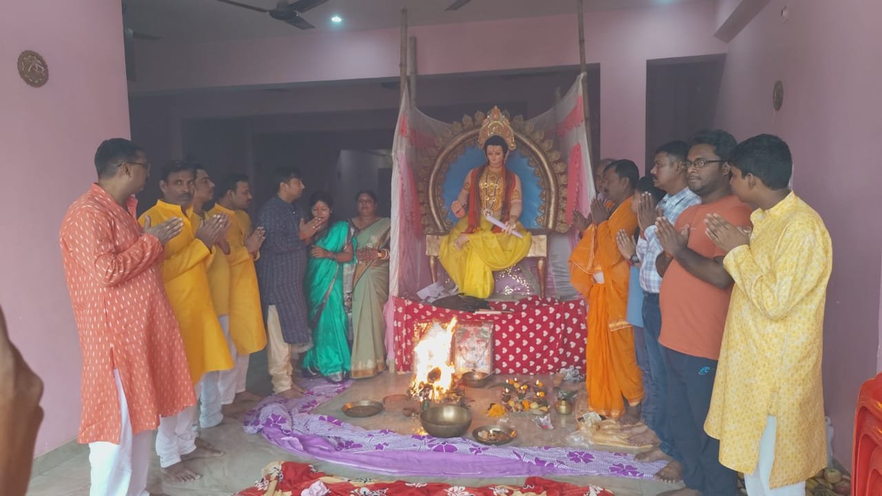 Kayastha community gathered for Lord Chitragupta Puja, the ceremony was celebrated with devotion and enthusiasm.