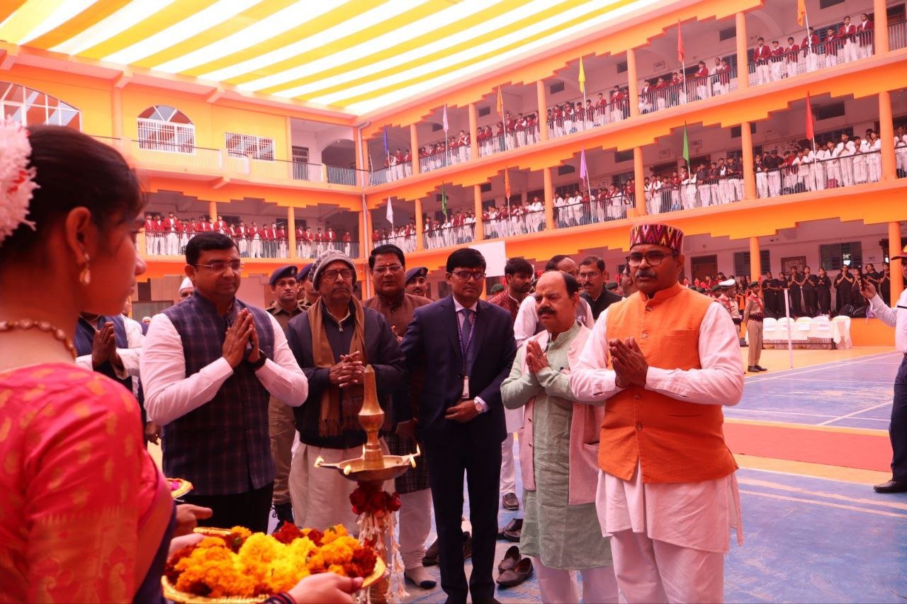 At Saraswati Vidya Mandir in Rajgir, the annual festival 'Antaragni' was celebrated, and District Magistrate Kundan Kumar encouraged the children.