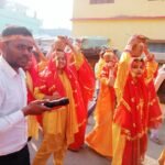 A grand Kalash procession was taken out in Nagarnausa before the Pran Pratishtha, devotees gathered in large numbers.