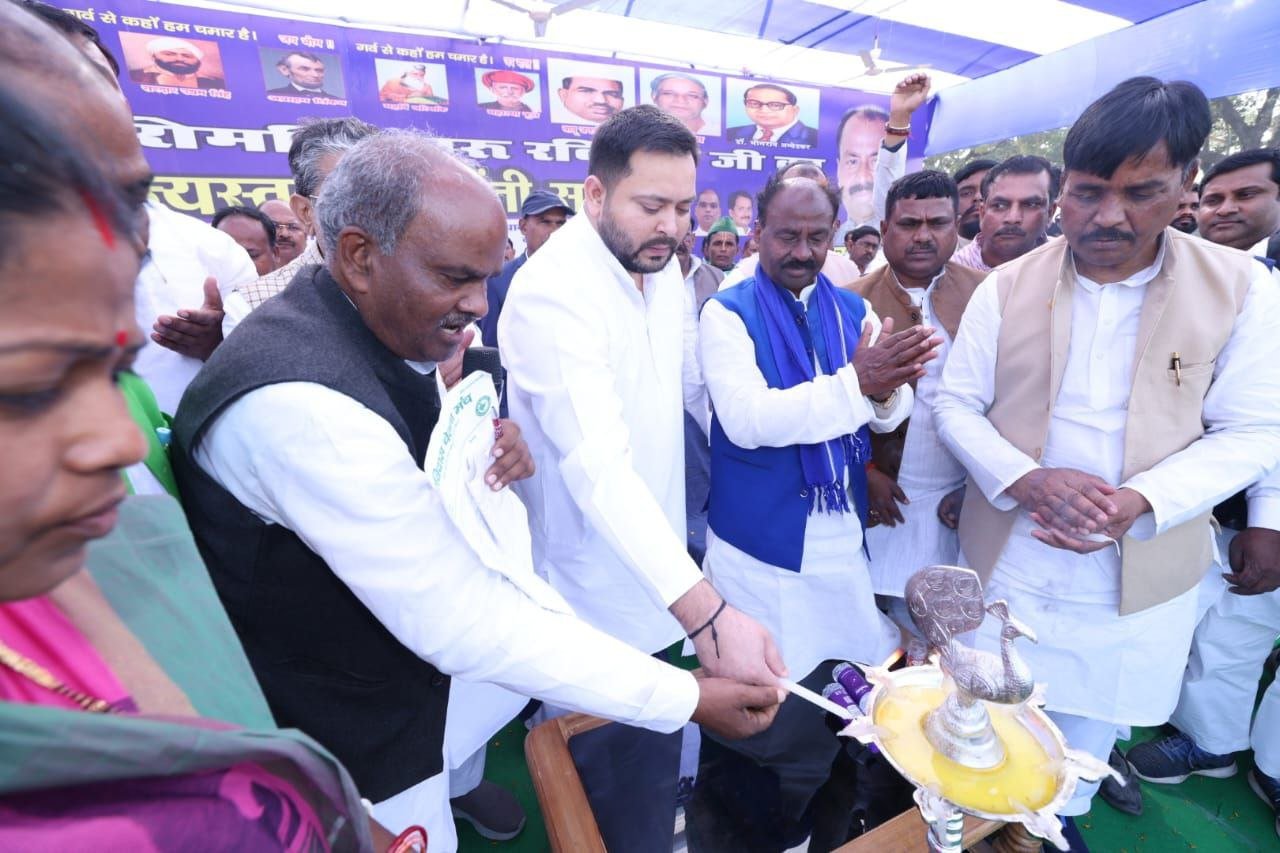Tejashwi attacks Ravidas Jayanti celebrations, cornering the government on the Constitution and reservation