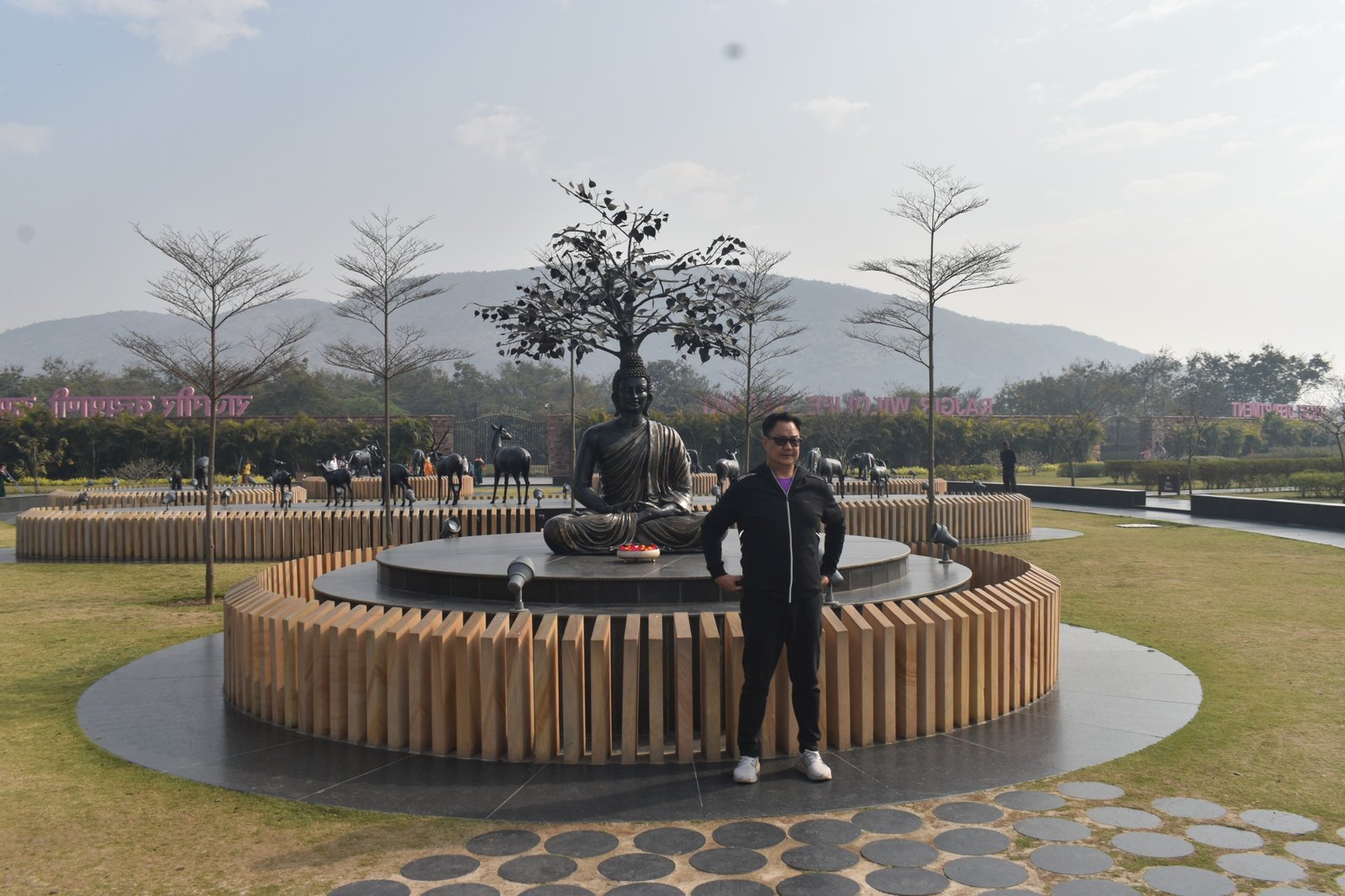 Union Minister Kiren Rijiju praised tourism development during his visit to Rajgir.