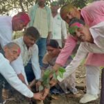 Tree plantation and Holi Milan celebrations were held in Maheshpur on Nitish Kumar's 75th birthday.