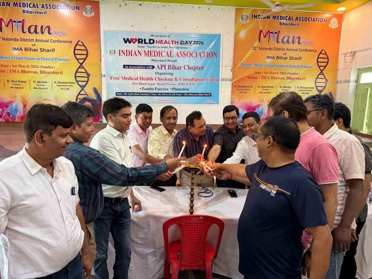 On World Health Day, the IMA organized a free health check-up camp.