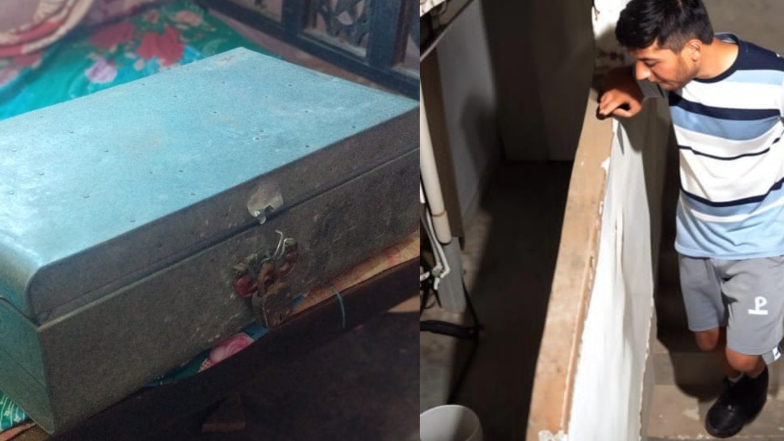 Theft incident captured on CCTV, thieves escaped with cash and mobile phone from a house in Surajpur village.