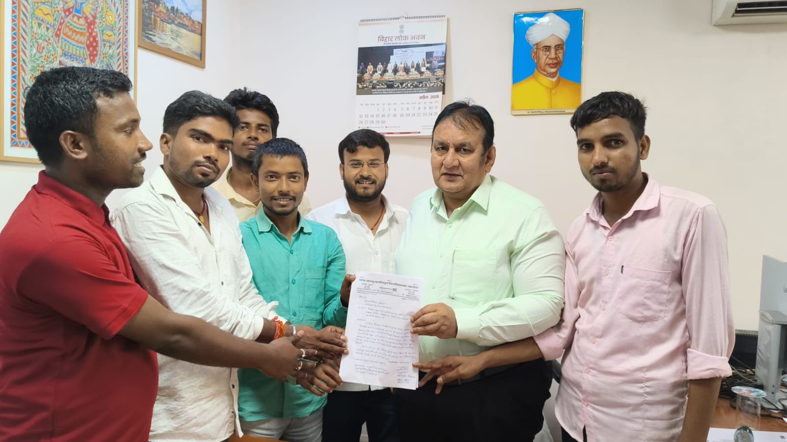 Due to the efforts of Chhatra JDU, the examination center of SU College Hilsa was restored at the local level.