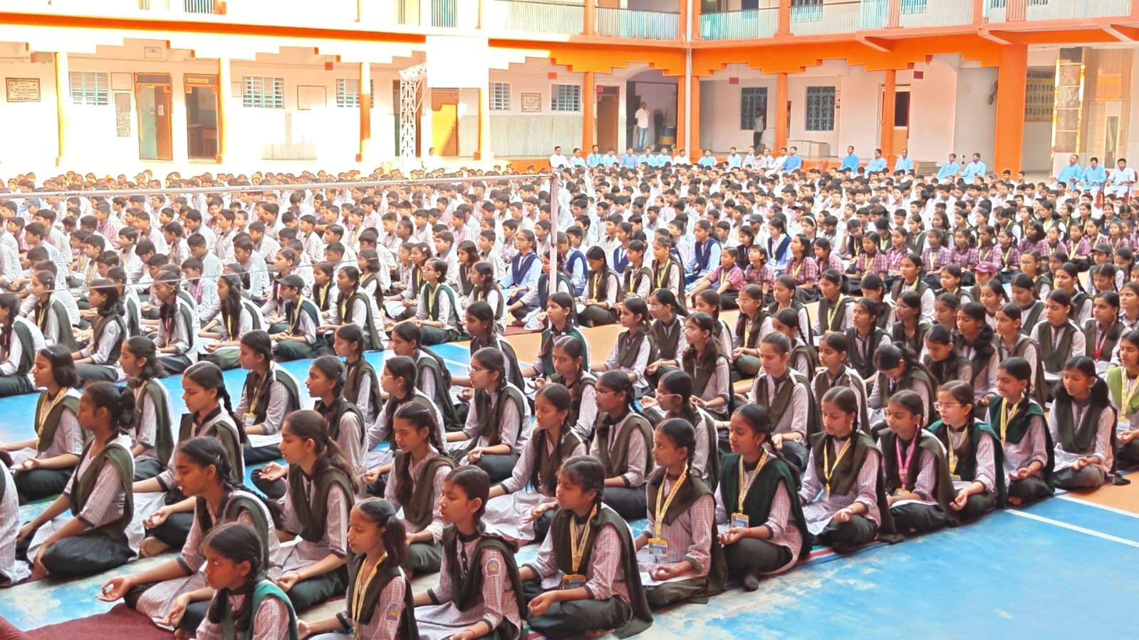 Children's Parliament oath-taking ceremony concluded at Saraswati Vidya Mandir; students assumed leadership responsibilities.