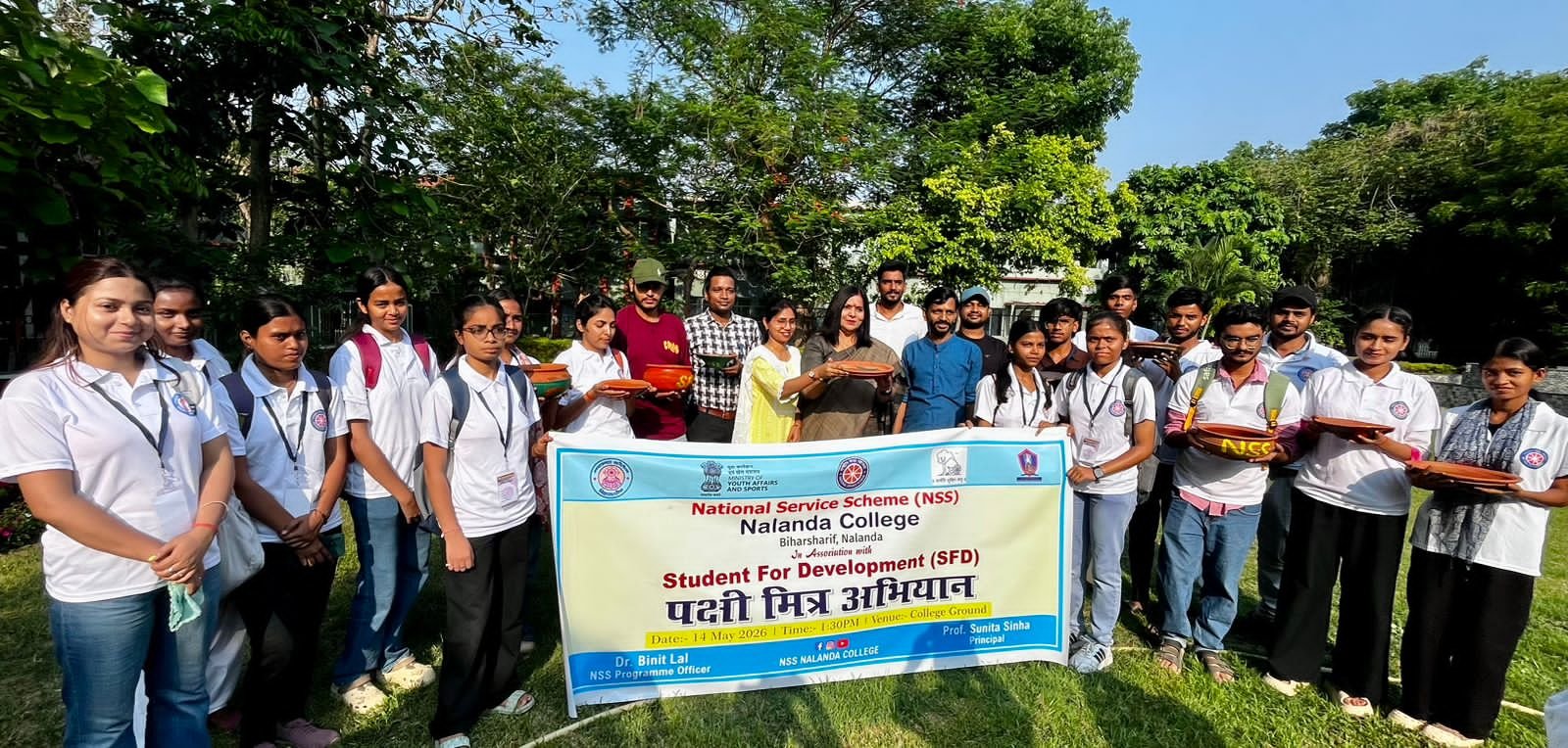 Nalanda College launched 'Pakshi Mitra Abhiyan' to protect birds in the rising heat.