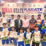 Nalanda players won 19 medals in the state karate competition, increasing their honor.