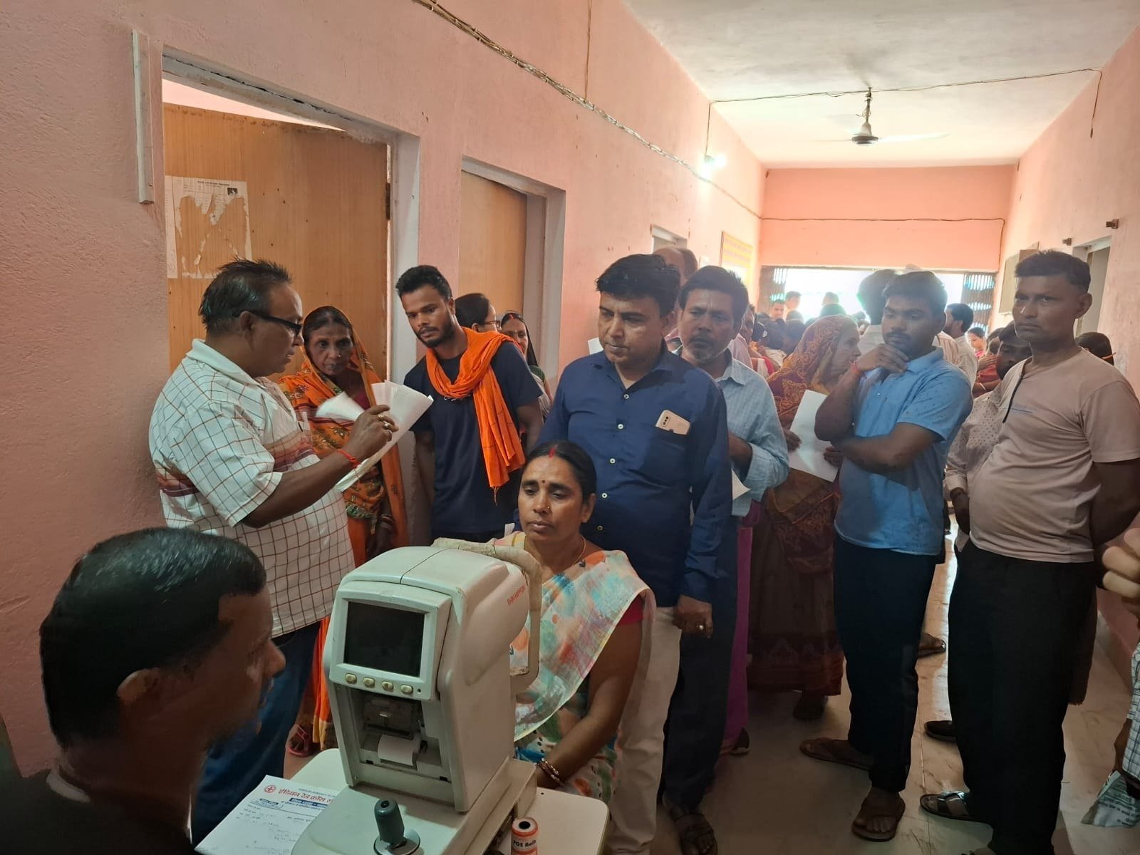 210 patients examined at the Red Cross's free health camp, received relief.