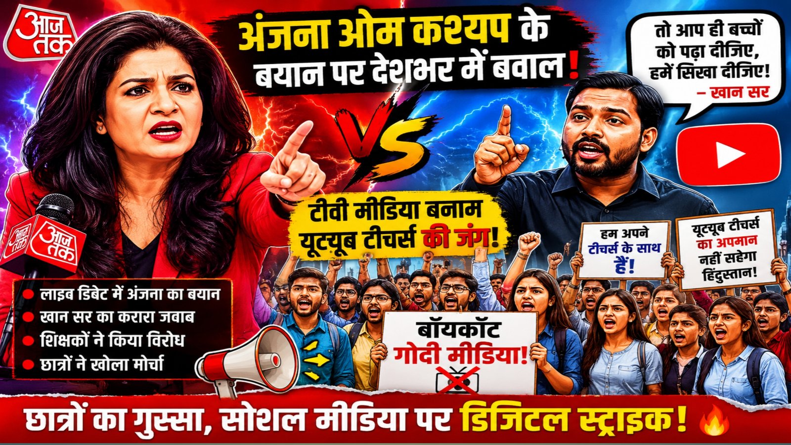 Anjana Om Kashyap's statement sparks a storm! Teachers across the country, including Khan Sir, unite