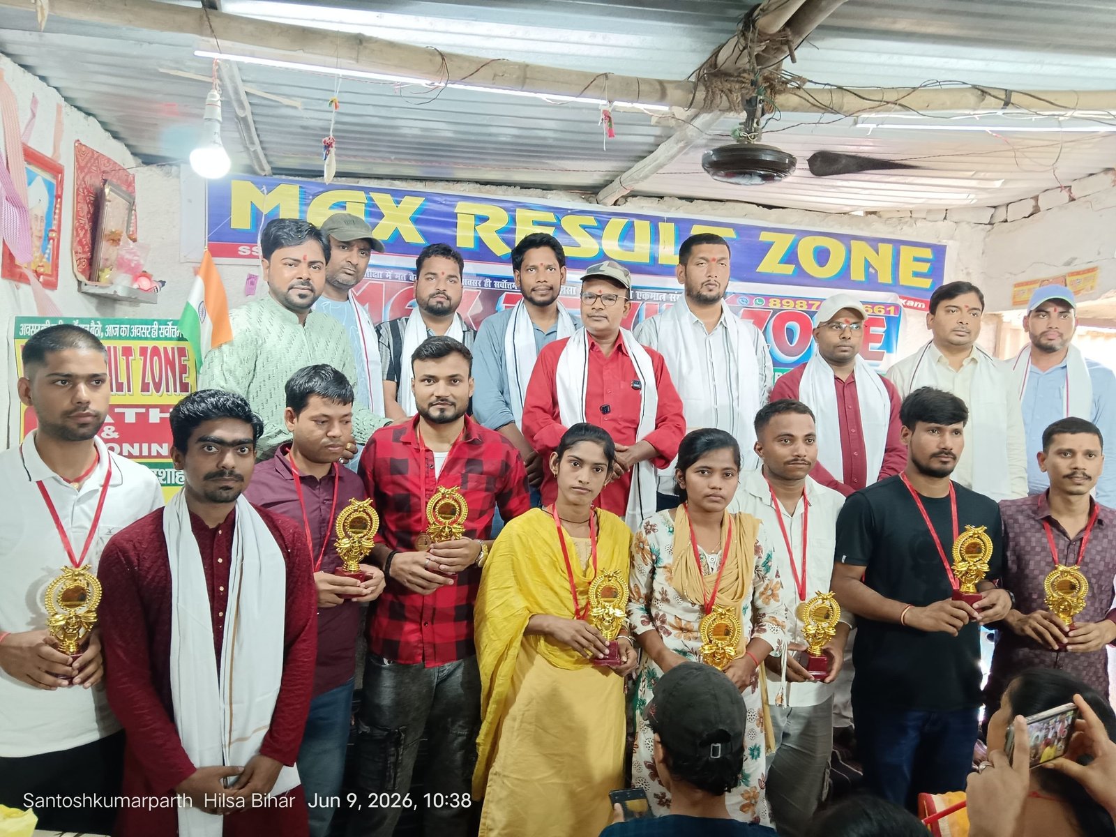 Felicitation ceremony in Hilsa for 13 youths selected for the Bihar Police.