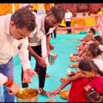 Shrimad Bhagwat Katha concluded with a grand feast in Dahpar, thousands of devotees gathered.
