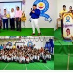 Two-day inter-house quiz competition concludes at J.P. International School; outstanding teacher Afshan Samreen honored.