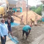 PCC road construction in Harnaut market gains momentum, with 50% of the work completed; the ₹58.24 lakh project will bring relief to residents.