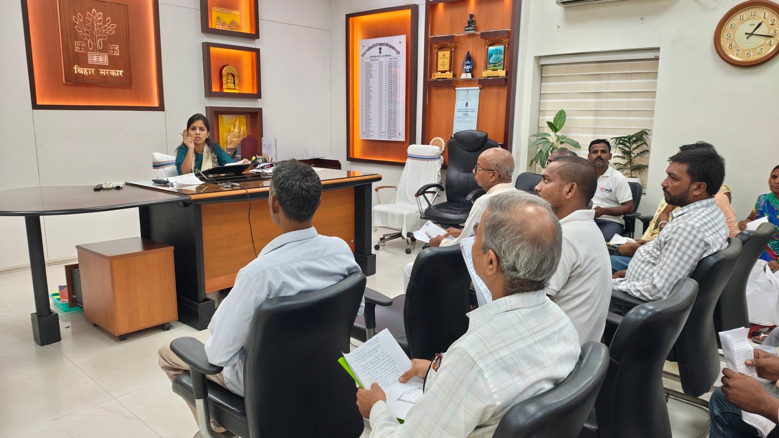 DM Udita Singh heard 32 grievances at the public hearing and directed officials to take immediate action.