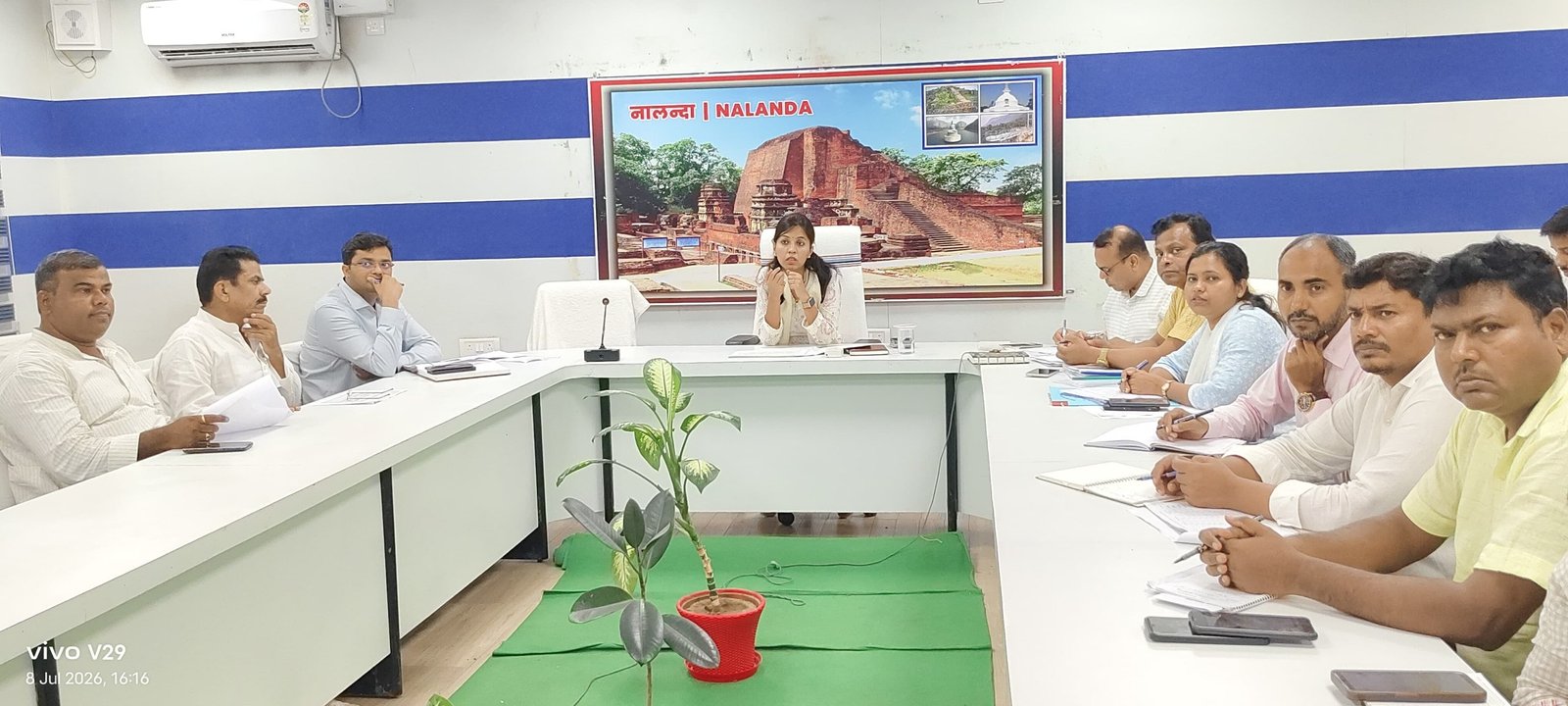 DM takes a tough stance during the review of the supply system; expresses displeasure over the slow pace of food grain distribution in July.