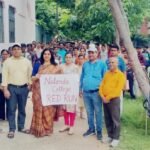 ‘Red Run-2026’ organized at Nalanda College; youth show enthusiastic participation in AIDS awareness run.