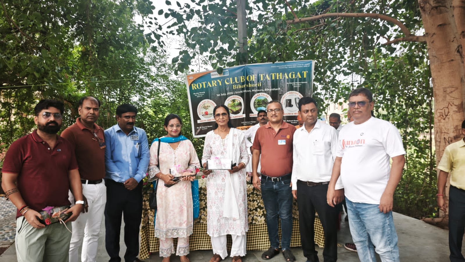 Rotary New Year's Service Resolution: Rotary Club of Tathagata kicks off new season with tree planting, pond cleaning, and health check-up camps