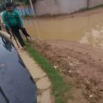 Even light rain floods the roads of Harnaut, making it difficult for people to move around due to waterlogging and mud.