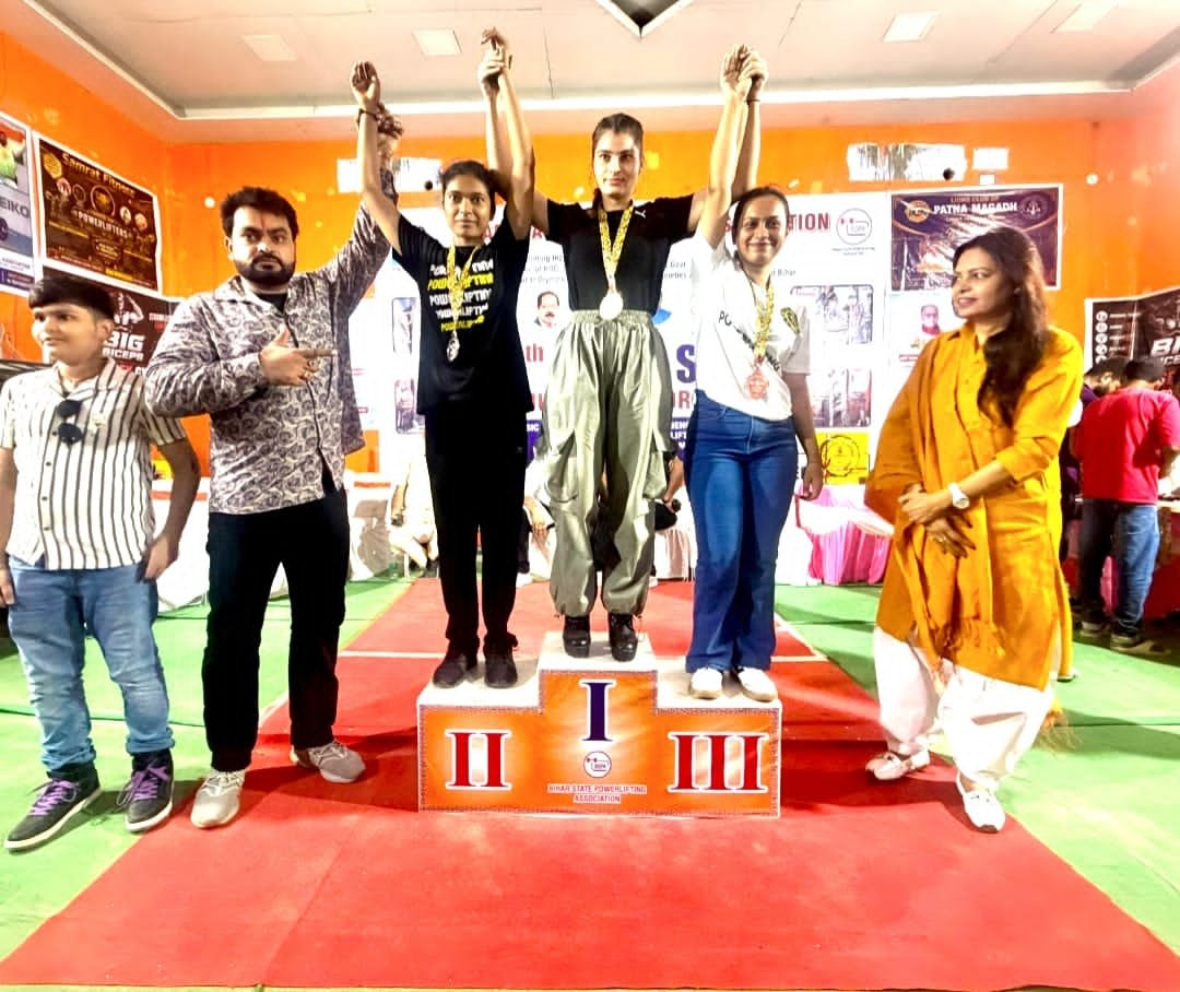 Nalanda's strong performance in powerlifting, captured five medals including four gold medals.