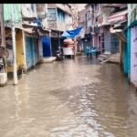 Nursarai's middle market has been suffering from waterlogging for three months, shopkeepers have closed their shops in protest.