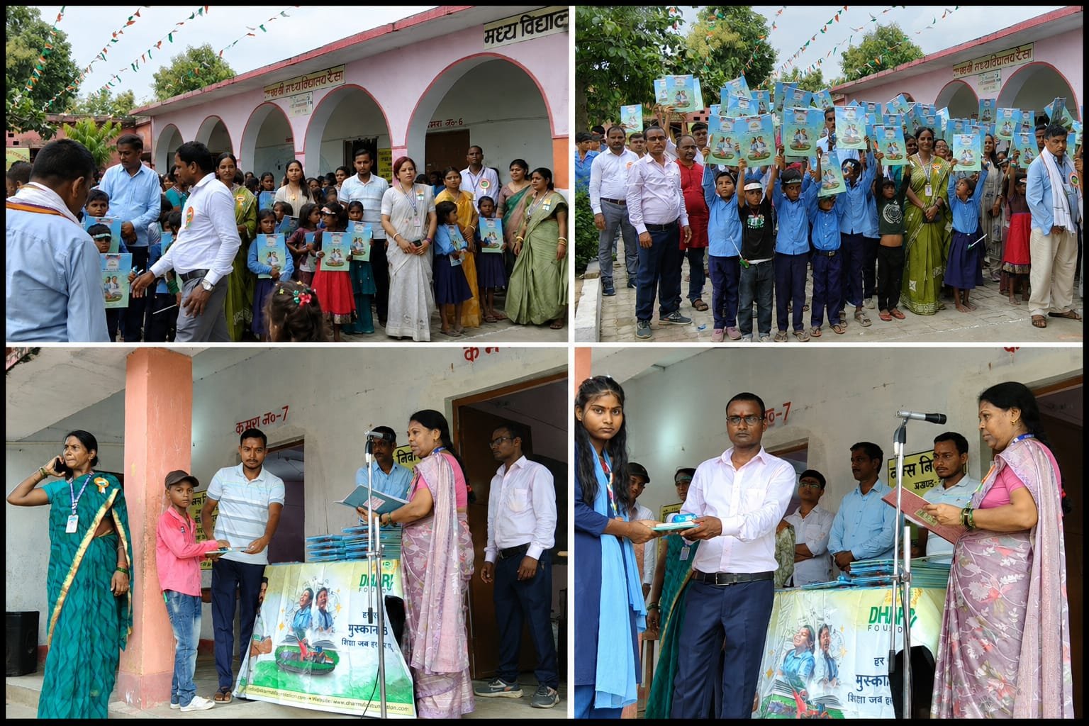 On Independence Day, Dharmaj Crop Guard distributed exam pads to children and inspired them towards education.