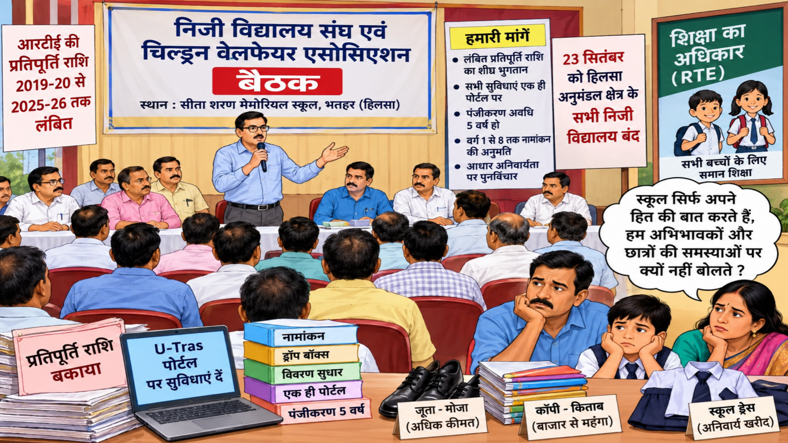 Private schools protest for RTE reimbursement, parents raise questions