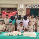 Ganja smuggling busted in Nagarnausa, 7.471 kg ganja and Rs 3.70 lakh recovered, three arrested
