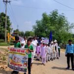 Students of Akiraj Central School organized a grand Dandi March on Gandhi Jayanti.