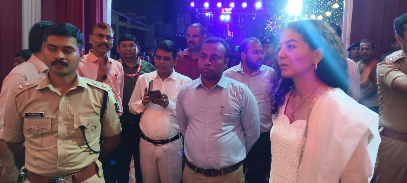 Extensive flag march held in Jehanabad ahead of Durga Puja; DM and SP inspect the puja pandals.